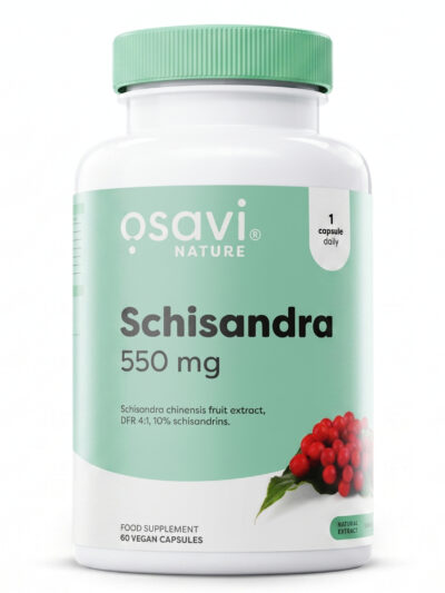 Osavi Schisandra 550 mg maisto papildas kapsulėmis kepenų sveikatai ir organizmo tonusui 60 vnt