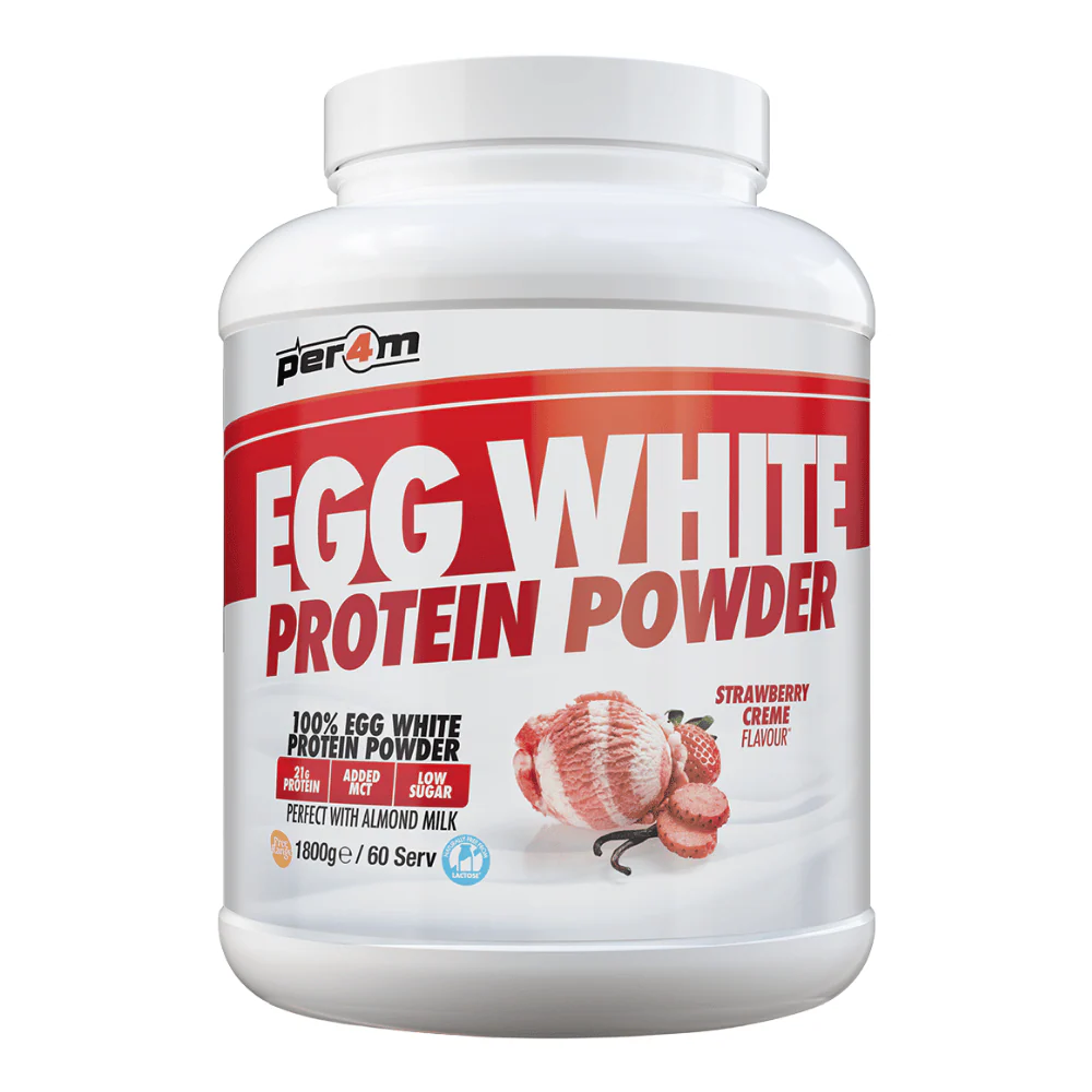 Per4m Egg White Protein 1,8 kg pakuotė, kiaušinių baltymų milteliai be laktozės ir riebalų.