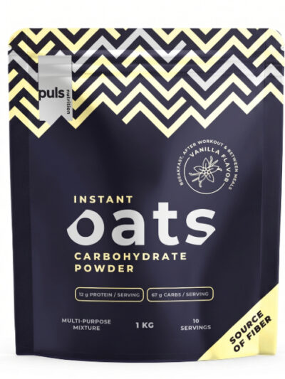 PULS Instant Oats 1 kg pakuotė, smulkiai maltų avižų miltai vanilės ir šokolado skonio