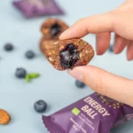 Energy Ball Blueberry and Apple – ekologiškas energinis rutuliukas su šilauogėmis ir obuoliais | Vilgain (30 g)