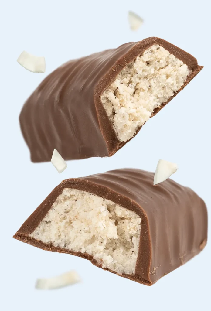 Trouble Protein Bar Milky Coconut – Švelnus pieniško kokoso skonio baltyminis batonėlis | Vilgain | 55 g - Moksliškai pagrįstas veiksmingumas Trouble Protein Bar Milky Coconut – Švelnus pieniško kokoso skonio baltyminis batonėlis | Vilgain | 55 g - produkto nuotrauka 1, FUNKCINIS MAISTAS ir Proteino Batonėliai ir Užkandžiai.