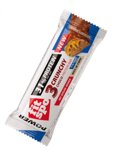 Fitspo Protein Bar Fitspo Power 31% Crunchy Choco 55g gardus užkandis kasdieniam energijos balansui.