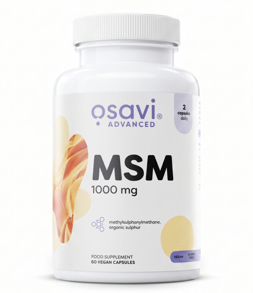 MSM – Grynas metilsulfonilmetanas 2000mg | OSAVI | 60 kaps. - Moksliškai pagrįstas veiksmingumas MSM – Grynas metilsulfonilmetanas 2000mg | OSAVI | 60 kaps. | Klinikinio lygio ilgaamžiškumo protokolas, Visos Prekės ir Kolagenas grožiui ir sąnariams papildas.