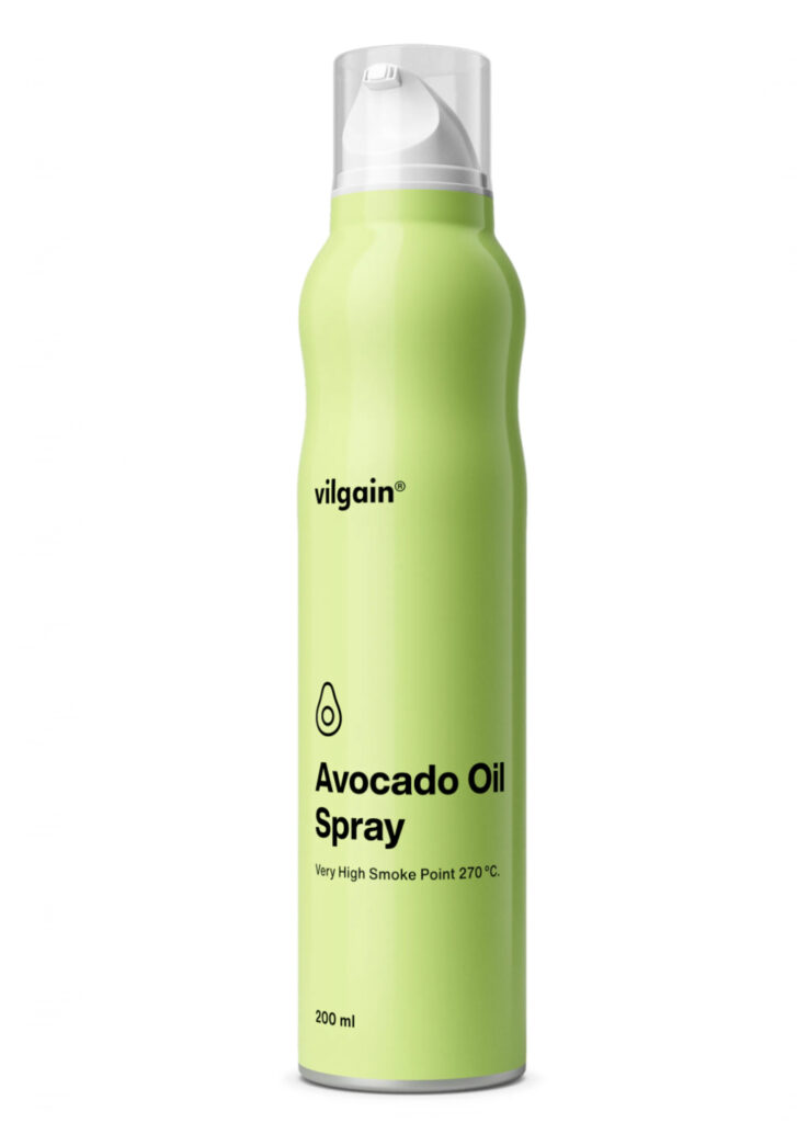 Avocado Oil Spray – Purškiamas avokadų aliejus kepimui | Vilgain | 200 ml | Klinikinio lygio ilgaamžiškumo protokolas, FUNKCINIS MAISTAS ir Sveiki riebalai ir aliejai papildas.