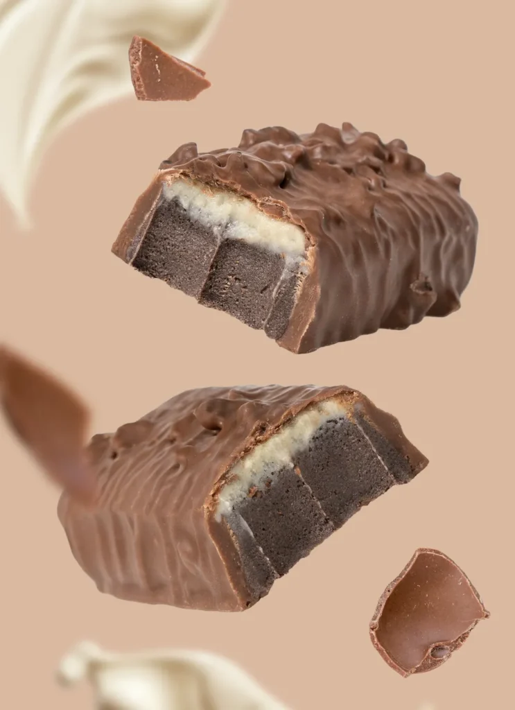 Double Trouble Protein Bar Chocolate with Cream – Šokolado ir kremo skonio baltyminis batonėlis | Vilgain | 55 g - produkto nuotrauka 1, FUNKCINIS MAISTAS ir Proteino Batonėliai ir Užkandžiai.