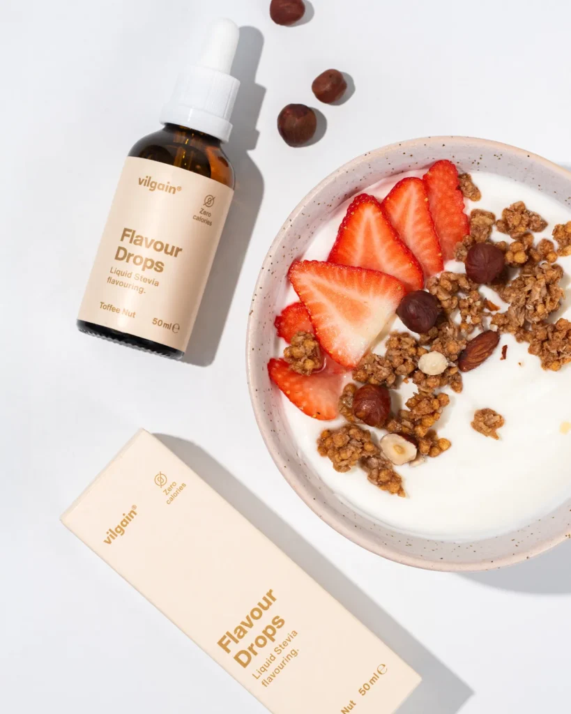 Stevia Drops – Toffee Nut skonio lašai su stevija be kalorijų | Vilgain (50 ml) - Moksliškai pagrįstas veiksmingumas Stevia Drops – Toffee Nut skonio lašai su stevija be kalorijų | Vilgain (50 ml) | Klinikinio lygio ilgaamžiškumo protokolas, FUNKCINIS MAISTAS ir Padažai be Kalorijų ir Skonio Lašai papildas.