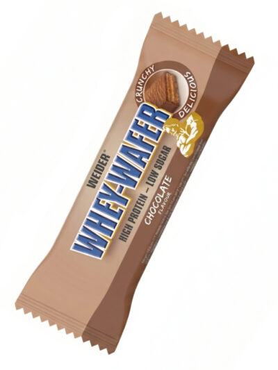 Weider Whey Wafer Chocolate 35g gardus užkandis kasdieniam energijos balansui.