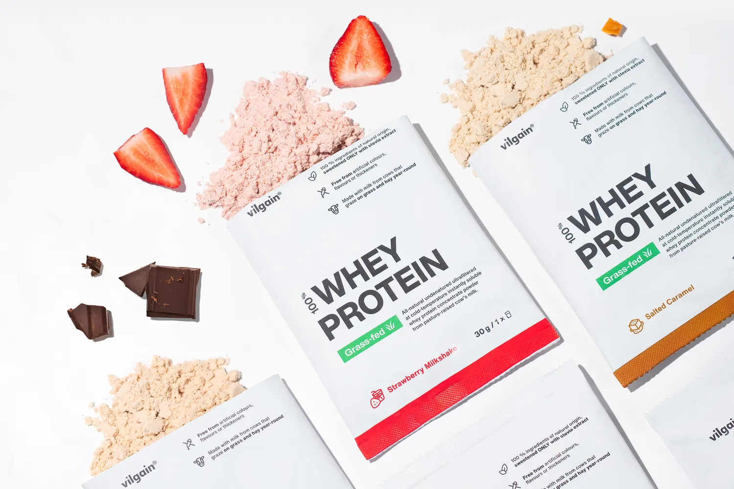 Grass-Fed Whey Protein 300g – Premium išrūgų baltymai | Vilgain | 300 g - Image 2