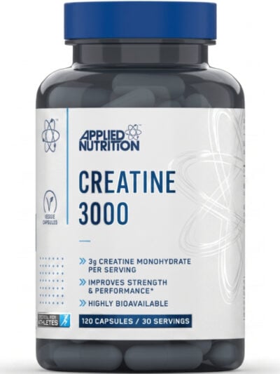 Applied Nutrition Creatine 3000 Capsules maisto papildas sportininkams ir aktyviam gyvenimo būdui.