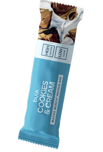 Bulk Macro Munch V2 Cookies & Cream gardus užkandis kasdieniam energijos balansui.