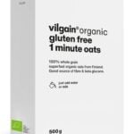 Gluten-Free 1 Minute Oats – ekologiški avižiniai dribsniai be glitimo | Vilgain (500 g)