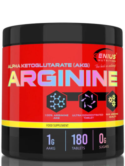 Genius Nutrition AAKG 1000mg 180 tabs maisto papildas sportininkams ir aktyviam gyvenimo būdui.