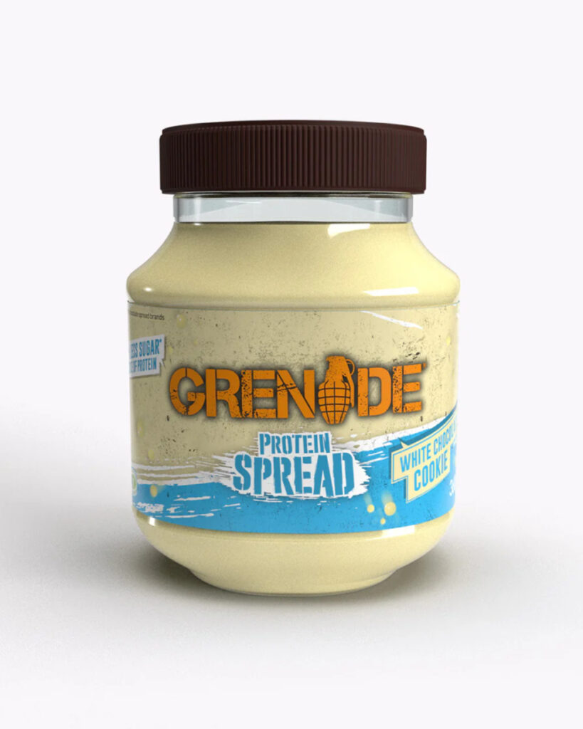 White Chocolate Cookie Protein Spread – Baltyminis baltojo šokolado ir sausainių užtepas | Grenade | 360 g - produkto nuotrauka 1, FUNKCINIS MAISTAS.
