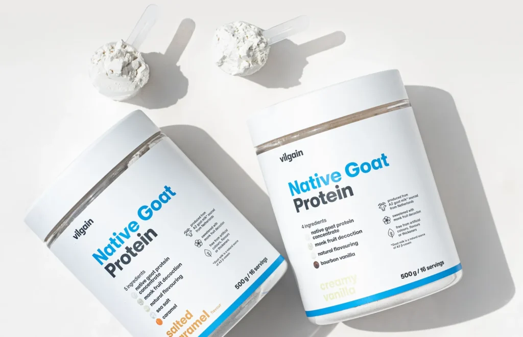 Native Goat Protein – Ožkos pieno baltymai | Vilgain | 500 g - Moksliškai pagrįstas veiksmingumas Native Goat Protein – Ožkos pieno baltymai | Vilgain | 500 g - produkto nuotrauka 1, Visos Prekės ir Baltymai.