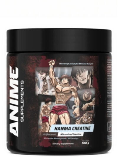 Anime Supplements Hanma Creatine Monohydrate maisto papildas sportininkams ir aktyviam gyvenimo būdui.