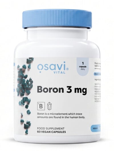 OSAVI Boron 3mg maisto papildas kasdienės mitybos praturtinimui ir organizmo balansui.