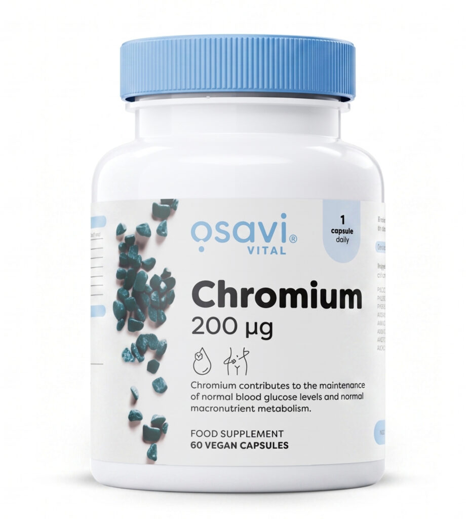 Chromium – Chromo Pikolinatas 200µg | Osavi | 60 kaps. | Klinikinio lygio ilgaamžiškumo protokolas, SVEIKATA ir Visos Prekės papildas.