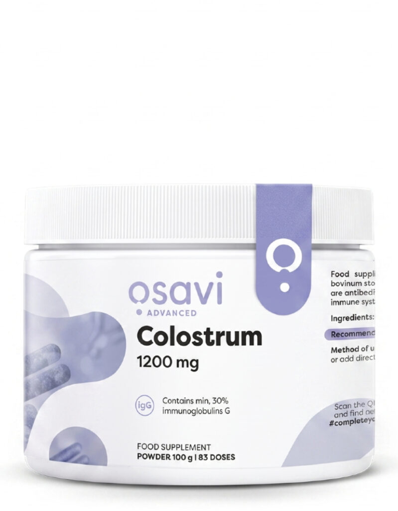 Colostrum – Priešpienio milteliai 1200mg | Osavi | 100 g | Klinikinio lygio ilgaamžiškumo protokolas, Imunitetui Stiprinti ir SVEIKATA papildas.