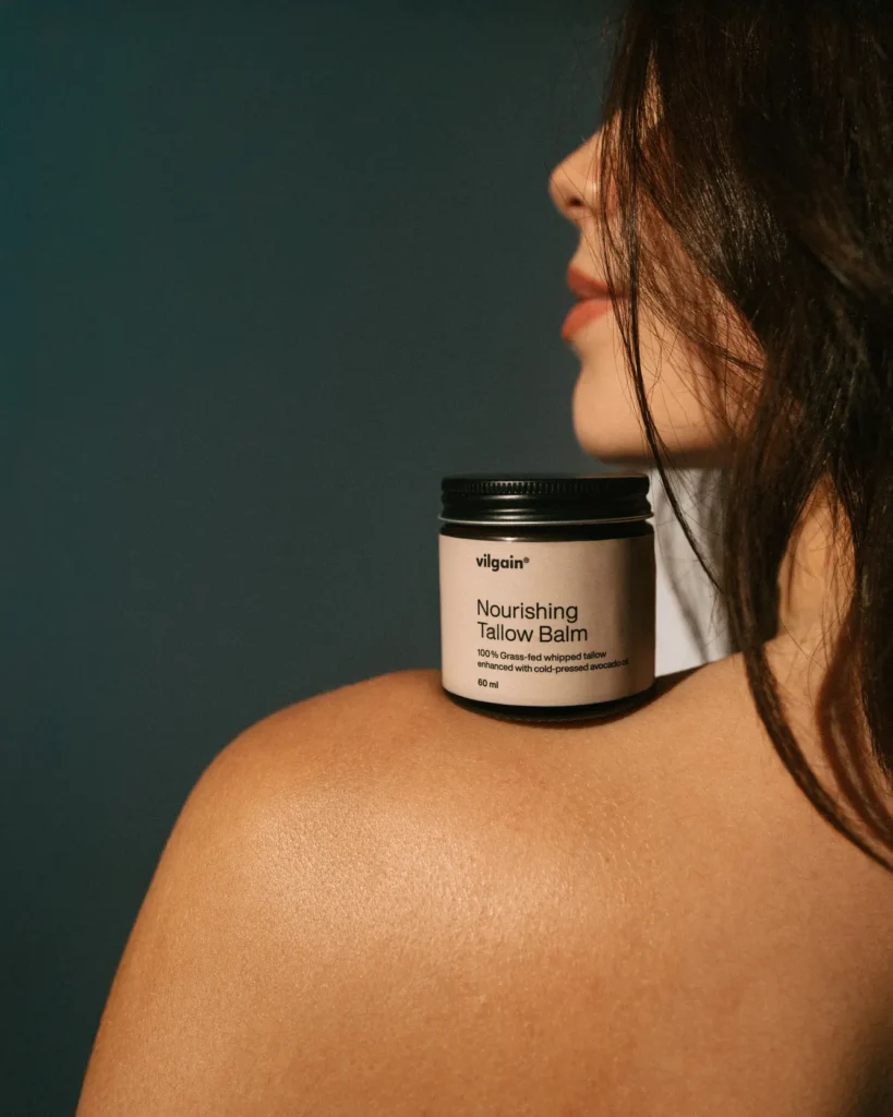 Organic Nourishing Tallow Balm – Maitinamasis odos balzamas | Vilgain | 60 ml - produkto nuotrauka 1, Sveika Higiena ir SVEIKATA.