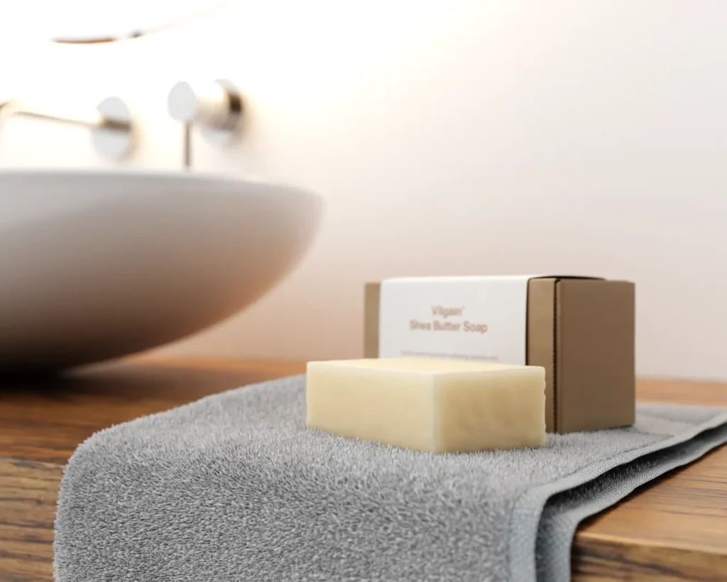 Shea Butter Soap – Rankų darbo drėkinamasis muilas | Vilgain | 120 g - Moksliškai pagrįstas veiksmingumas Shea Butter Soap – Rankų darbo drėkinamasis muilas | Vilgain | 120 g - produkto nuotrauka 2, Sveika Higiena ir SVEIKATA.