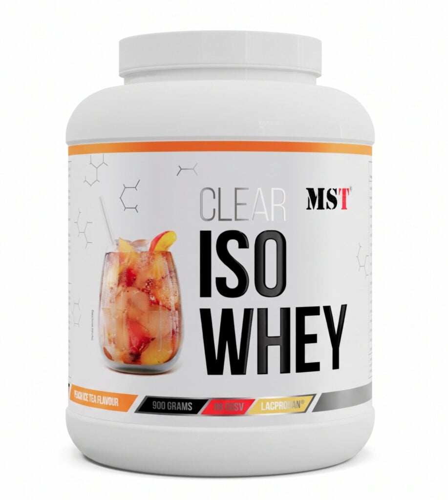 MST Clear Iso Whey maisto papildas sportininkams ir aktyviam gyvenimo būdui.