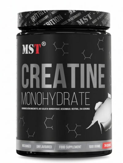 MST Creatine Monohydrate 1000g maisto papildas sportininkams ir aktyviam gyvenimo būdui.