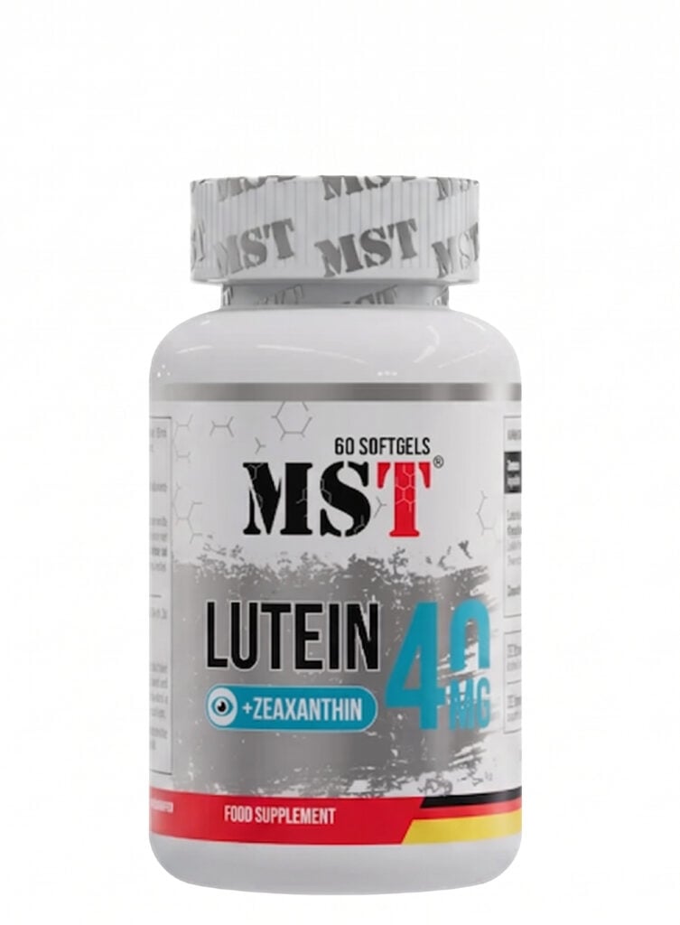 MST Lutein 40 mg + Zeaxanthin maisto papildas kasdienės mitybos praturtinimui ir organizmo balansui.