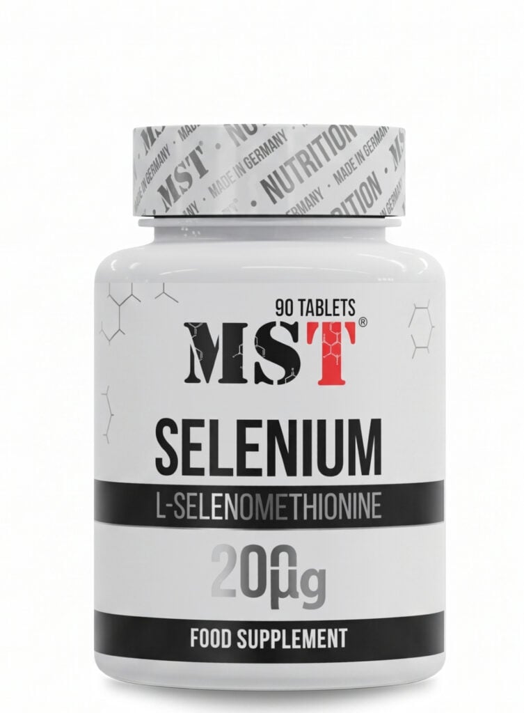 MST Selenium 200 mcg maisto papildas kasdienės mitybos praturtinimui ir organizmo balansui. Failo pavadinimas: mst-selenium-200-mcg-90-tabl.jpg