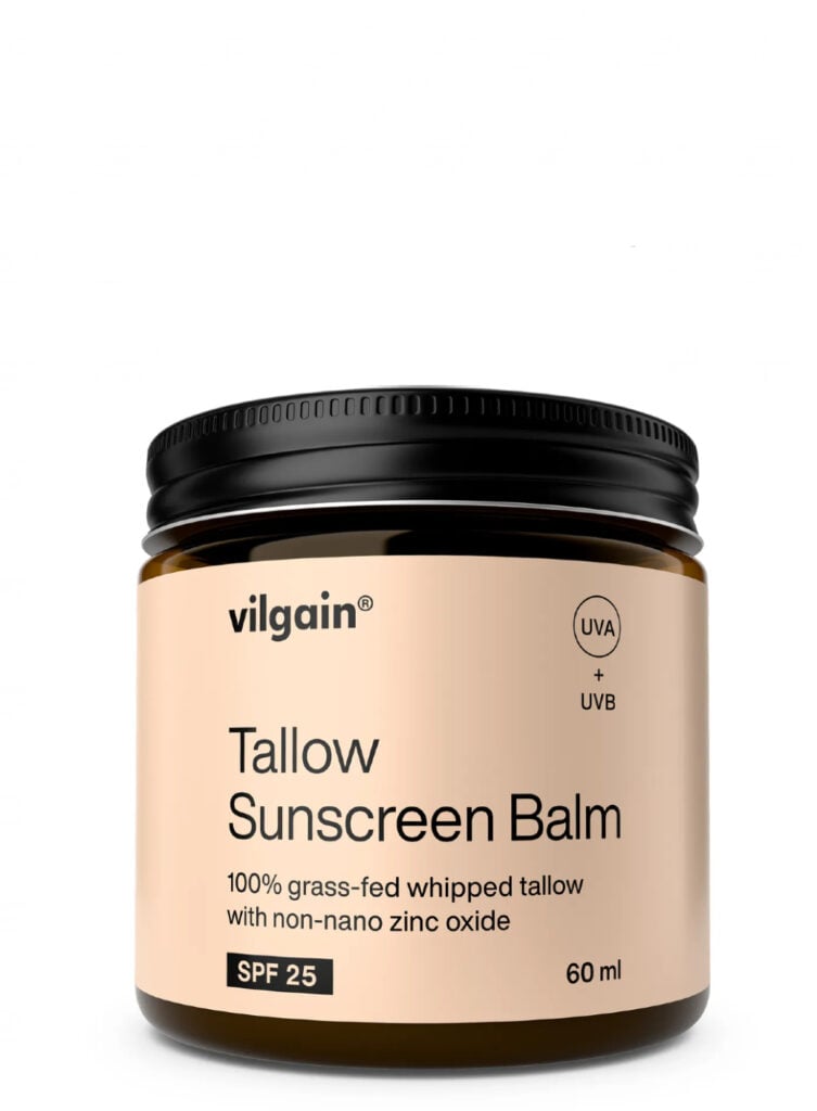 Vilgain Tallow Sunscreen Balm SPF 25 apsauginis balzamas nuo saulės aktyviam gyvenimo būdui. Failo pavadinimas: vilgain-tallow-sunscreen-balm-60ml.jpg