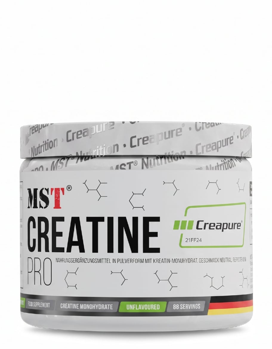 Creatine Pro Creapure – Aukštos kokybės kreatino milteliai | MST Nutrition | 300 g | Klinikinio lygio ilgaamžiškumo protokolas, SPORTAS ir Kreatinas papildas.