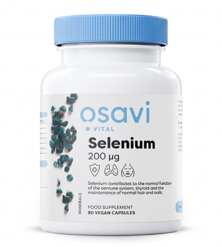 Osavi Selenium 200 μg maisto papildas kasdienės mitybos praturtinimui ir organizmo balansui.